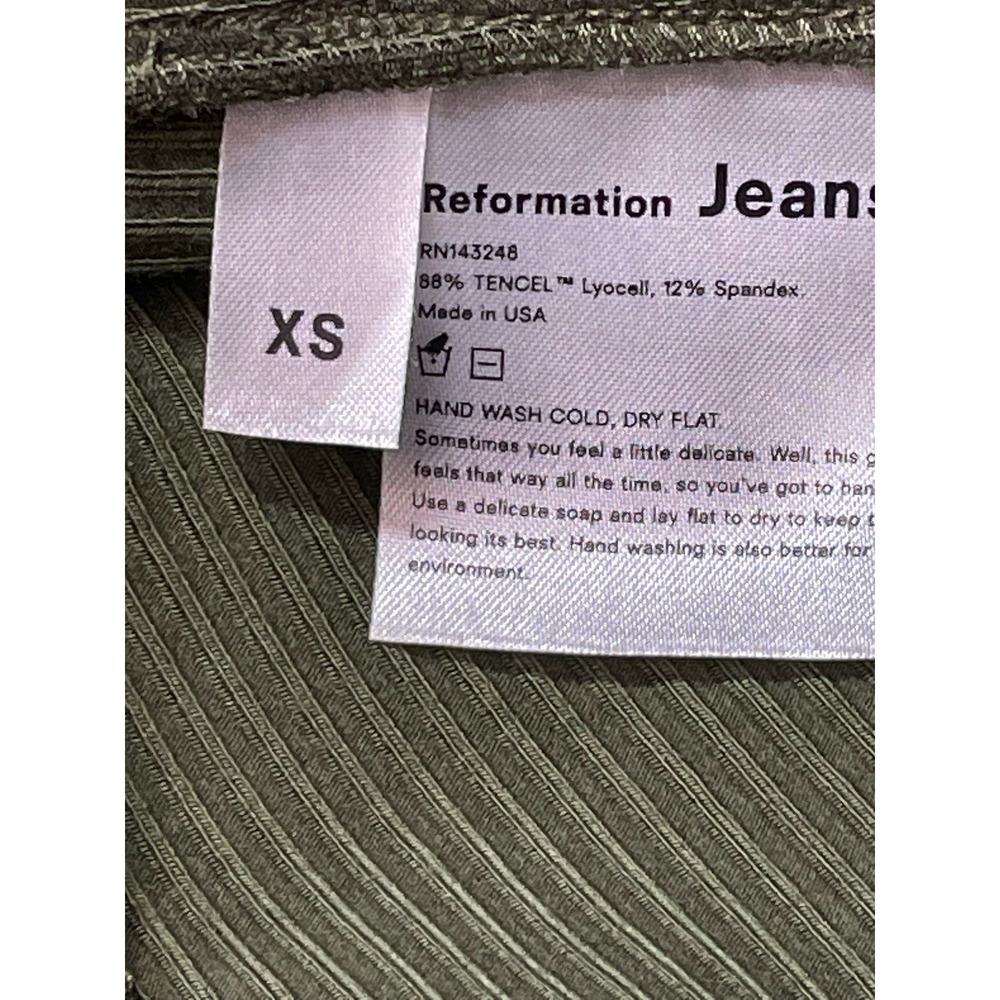 REFORMATION Kendy Rib Mini Dress Women Size XS Short Sleeve Crew Neck W/ Pockets - Picture 4 of 4